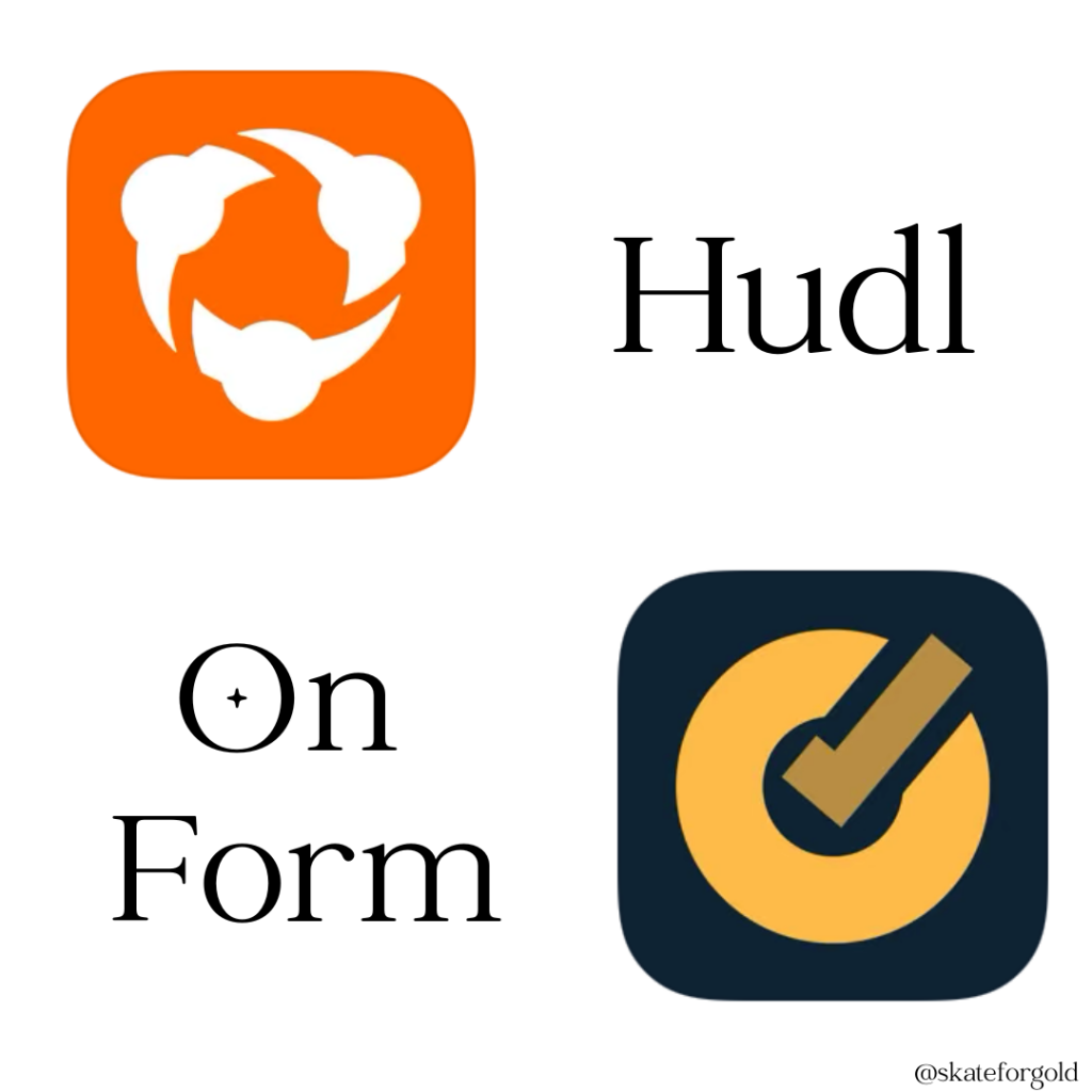 Logos of two popular video analysis apps, Hudl and On Form